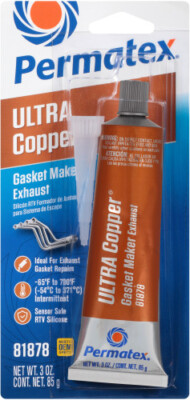 PERMATEX 81878 ULTRA COPPER HIGH TEMP RTV SILICONE - 3 OZ Tube/Carded 101BR NEW