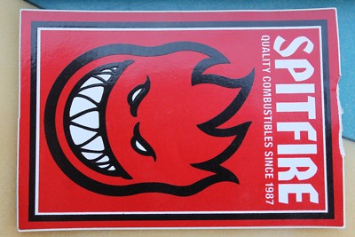 スケートボード Spitfire Vtg Skateboard Sticker SPITFIRE Skateboards Wheels Flame Head Vintage Skateboarding