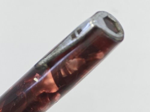 ANTIQUE c1933 WATERMAN'S USA 3V IDEAL NIB BURGUNDY MARBLE LEVERFILL FOUNTAIN PEN - Picture 11 of 12