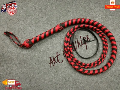 ART OF WHIPS 4 Fuß 12 Zöpfe Paracord Nylon Schwerlast Premium Bullenpeitsche leicht knackend Peitsche