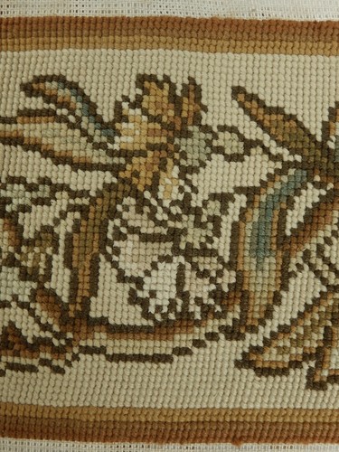 Wunderschönes antikes - Vintage Gobelin Fragment mit Nadelspitze. 20 zoll - Bild 8 von 8