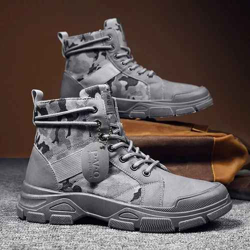 Men Camouflage Military Tactical Boots Waterproof Lace Up Combat Desert 39-44 - Picture 16 of 22