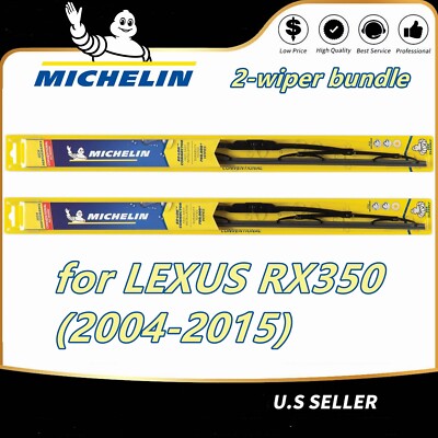 2x For Michelin  Wiper Blades Set for LEXUS RX350 (2004-2015) Direct PAIR, Front
