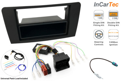 InCarTec FK-293 Mercedes M-Klasse W164 2005 - 2011 Stereo Einzel DIN Einbauset