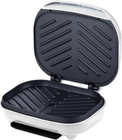 2-Serving Electric Indoor Grill & Panini Press, White, Easy Clean