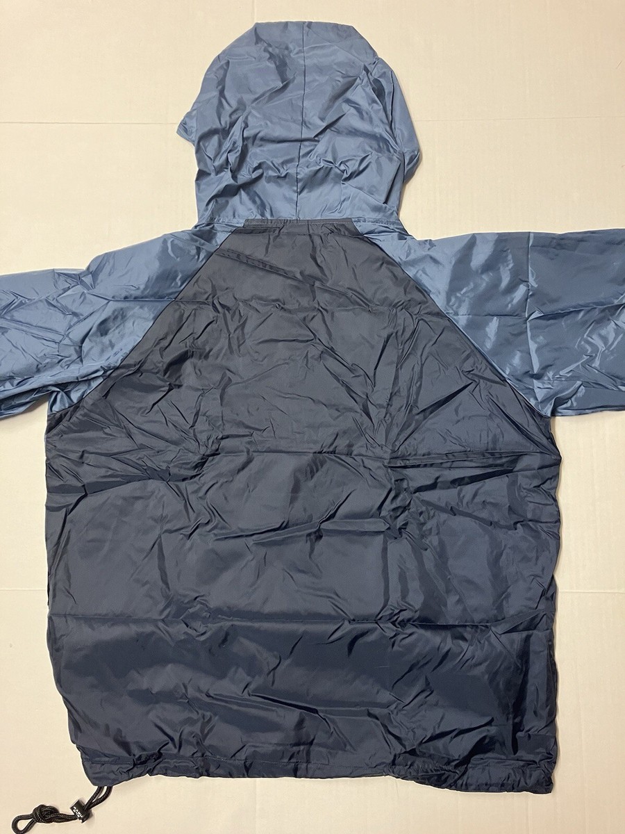 Vtg 90s Old Navy Blue Anorak Windbreaker Jacket Mens Size S