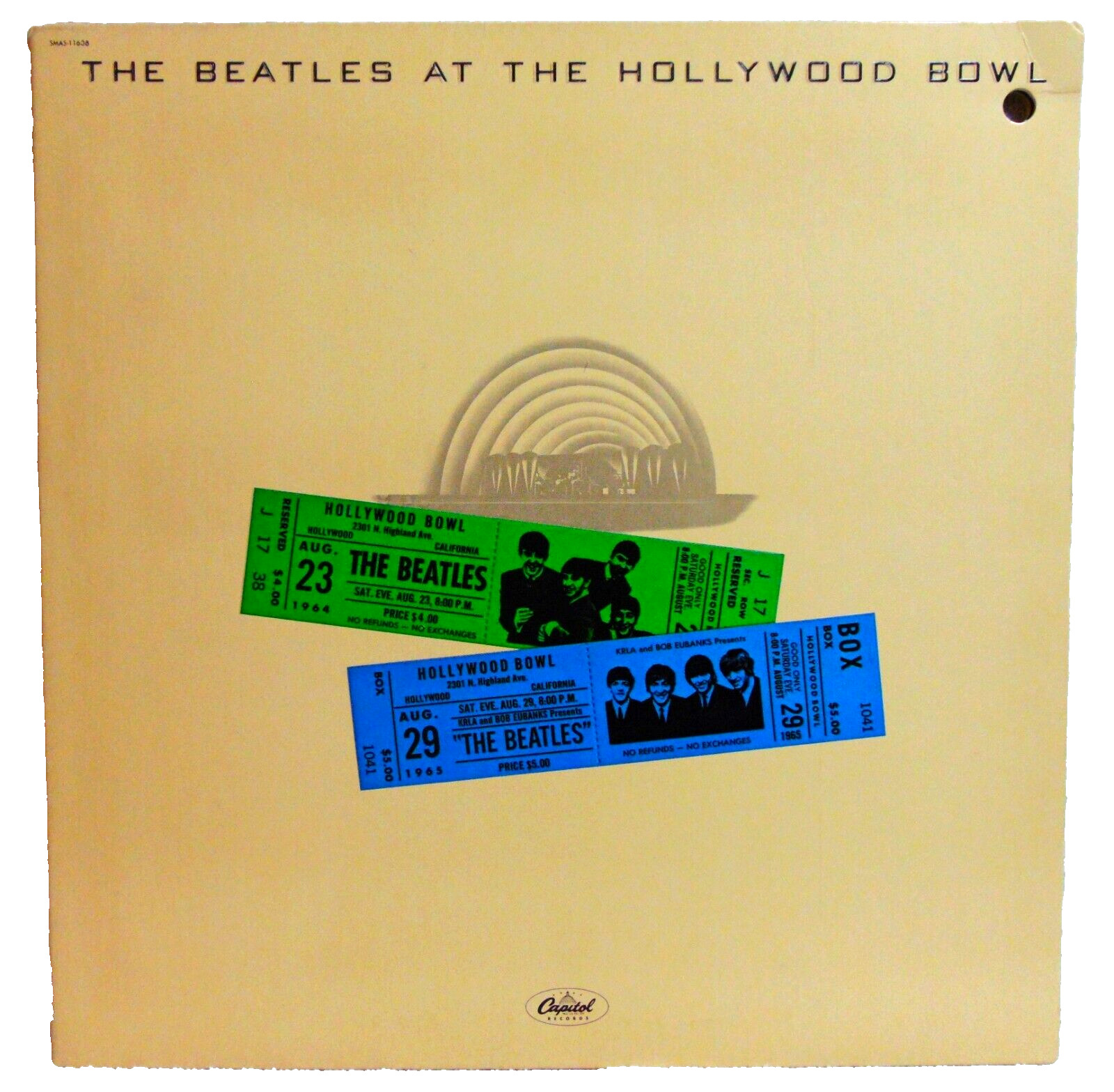 Beatles At The Hollywood Bowl - 1977 Capitol Rock Vinyl LP  NM/VG++ /  Free Ship