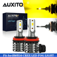 2x H11 H8 White Amber Yellow Led Fog Light Csp Bulb Dual Color Switchback L6
