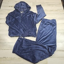 Woman Within Track Suit Lounge Womens 22/24 1X Purple Jacket Pants Athletic Soft