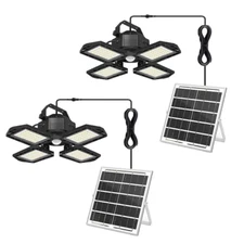 Solar Pendant Light Outdoor Indoor 168LED Solar Powered Motion Sensor Shed Light