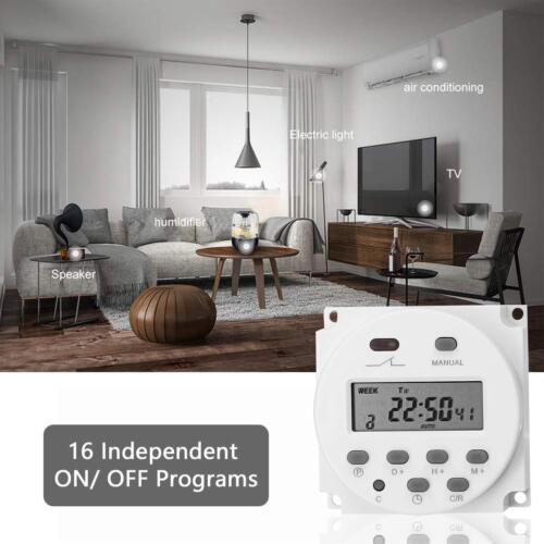 Digitale LCD Zeitschaltuhr DC/AC 12V 16A Timer Programmierbar Schalter Zeit Gut~ - Bild 11 von 20