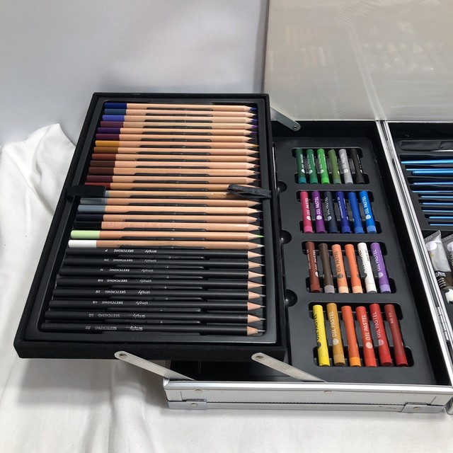 Daler Rowney Art Sets Complete Artist Kit 122 Pcs W/metal Carrying Case