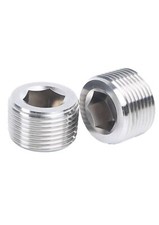 Brass Internal Hex Male Blanking Plug with BSPP, BSPT and NPT Threads