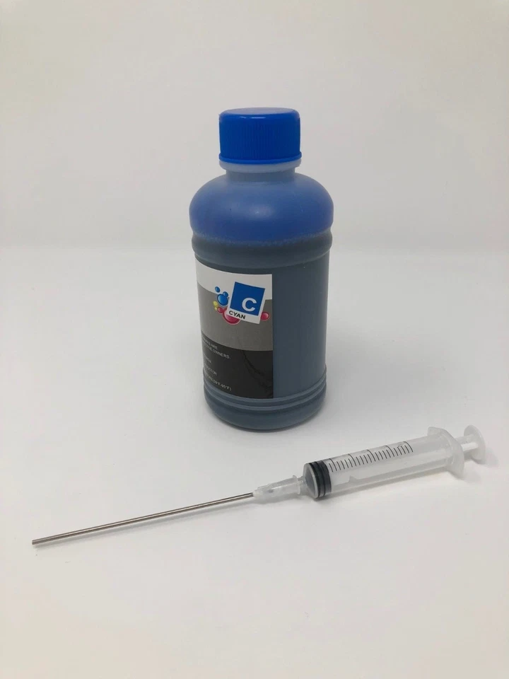 INKJET ORIGINALE ORIGINALI INCHIOSTRO RICARICA CYANO BLU 250 ml PER STAMPANTI EPSON FOTO E STAMPE NORMALI