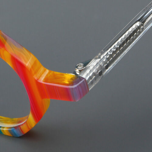 Anteojos con montura de acetato para hombres mujeres lentes transparentes redondos monturas de gafas retro lo último - Imagen 6 de 19