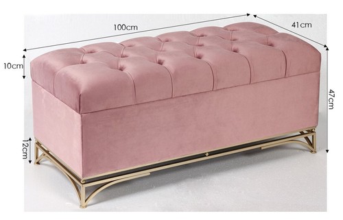 Sunny Decor Storage Ottoman Blanket Box Foot Stool Couch velvet LARGE Chest - Picture 61 of 83