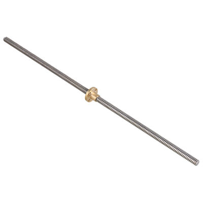 16PCS 350x8mm Trapezoidal Lead Screw w/ Brass Nut Lead 2mm for 3D Printer Axis