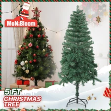 5 FT Christmas Tree Artificial Home Xmas Holiday Decoration w/Metal Stand Green