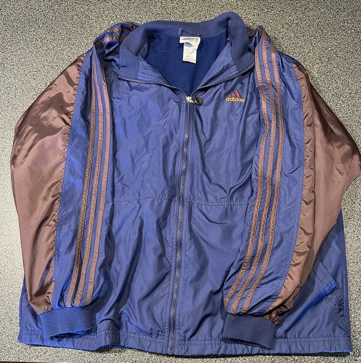 Vintage 90's Adidas Flag Tag Dark Navy Track Jacket Full Zip Vintage 90's Adidas Flag Tag Dark Navy Track Jacket Full Zip
