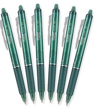 Pilot FriXion Clicker 0.7mm Green Erasable Gel Pens Pack of 6 Fine Point