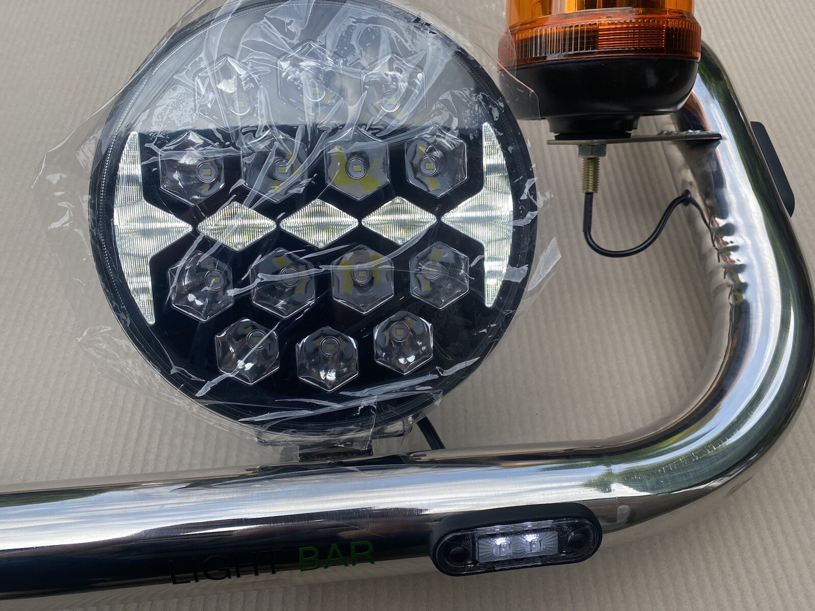 ROUND FULL LED SPOT LIGHT For Truck Van 12V 24V 9,5 inch DUAL FUNCTION