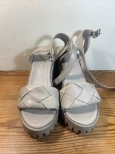 Madden Girl G sense Braided Block-Heel Strap Almond Size 8 -