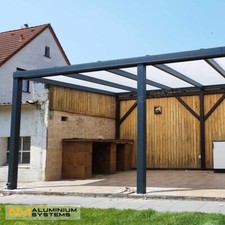 TOP ANGEBOT !!Terrassenüberdachung Terrassendach Aluminium Stegplatten 5 m x 2 m