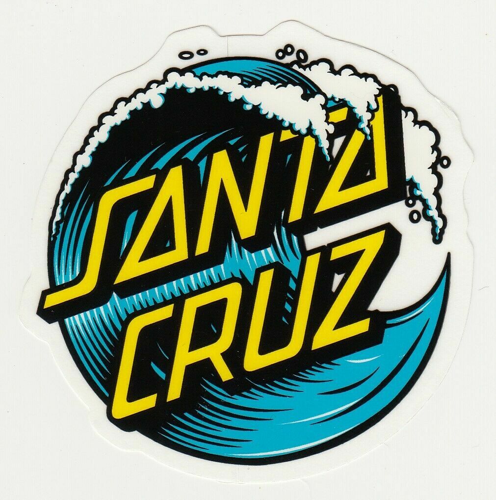 スケートボード 80s Santa cruz skateboards sticker Santa Cruz Skateboards Rip Curl Wave Sticker 3