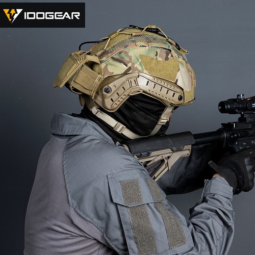 IDOGEAR Tactical Helmabdeckung für Seehelm mit / NVG Batteriebeutel Paintball - Bild 13 von 28