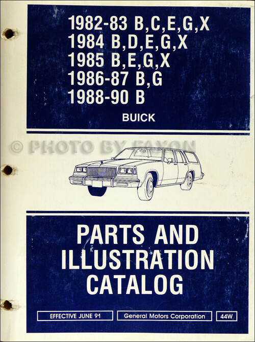 1982-1990 Buick Parts Book Riviera Grand National Regal LeSabre GNX Part  Catalog | eBay