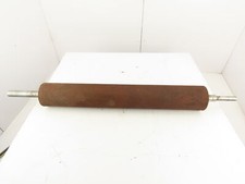 6" OD x 40" Belt Conveyor Drive Idler Drum Rubber Lagged Steel Roller 2" Axle