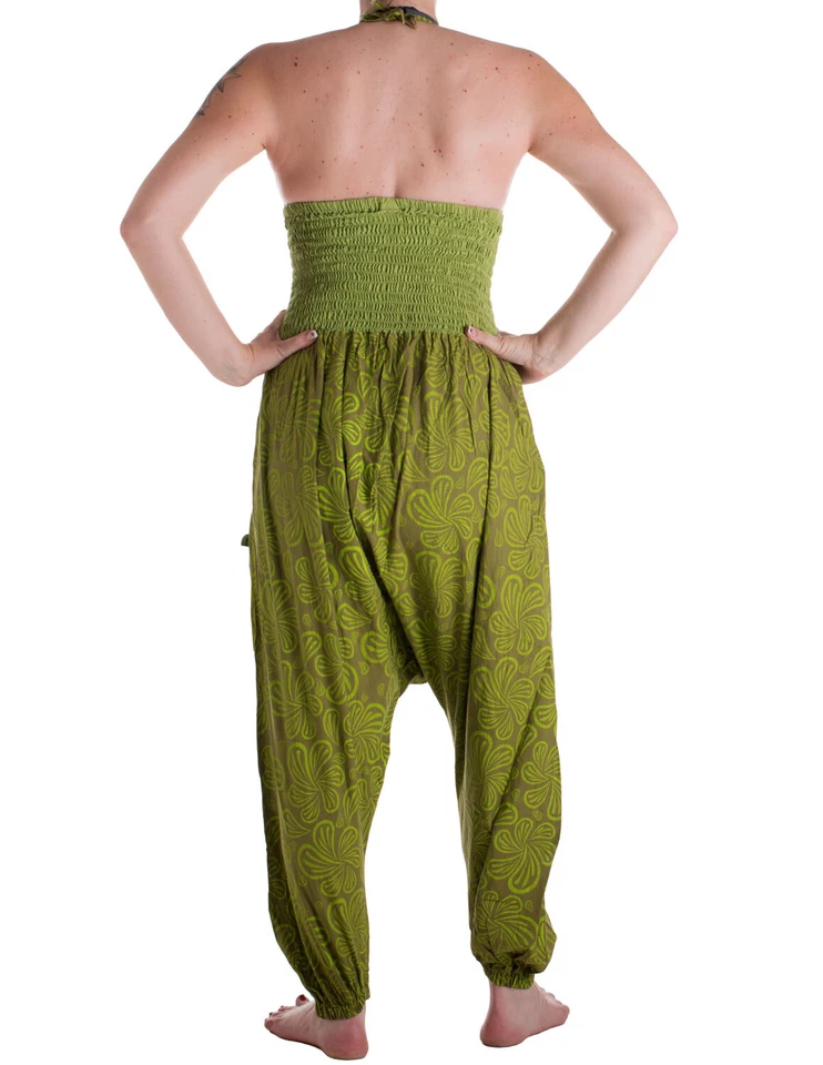 Vishes Damen Hippie Latzhose Overall Haremshose Neckholder Goa Hippie Hose - Bild 2 von 3