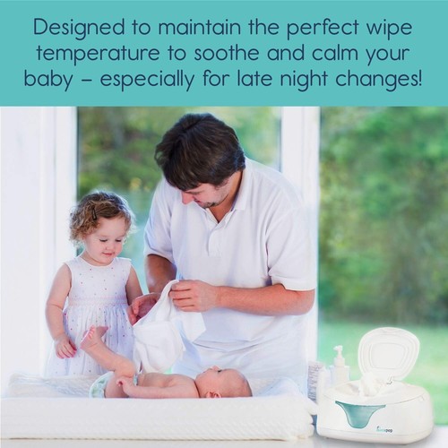 hiccapop Scaldasalviette per Bambini e Dispenser Salviette Umidificate per Bambini con Luce Cambio - Foto 2 di 6