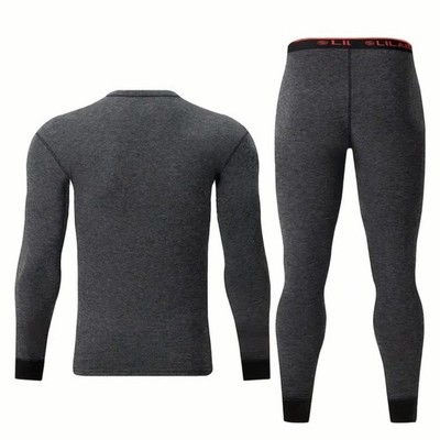 Two Piece Long Underwear Grey L NEW Shipping Included