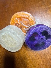 Lot of 3 Loofah Soaps. Coconut scented, Citrus scented, Lavender scented