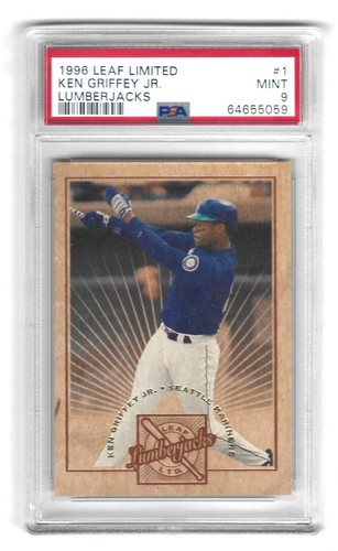 1996 LEAF LIMITED LUMBERJACKS #1 KEN GRIFFEY JR. #’D 3645/5000 PSA 9 MINT HOF