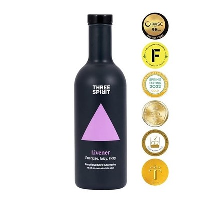 Three Spirit The Livener Non Alcoholic Spirit Alternative 50cl | Adaptogen Botan