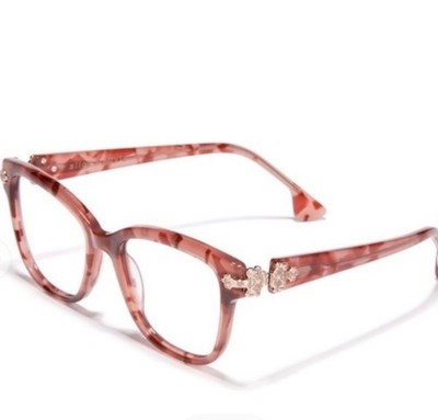 Alice Olivia Valencia handmade Japan frame glasses NWT  $230 mauve tortoise