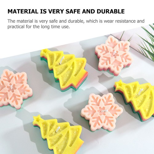 2 Pcs Silicone Candle Mold Set Christmas Decor For Candle Making Crafts - Zdjęcie 9 z 12
