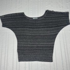 Maurices Sweater Top with Dolman Sleeves Women Size XL Gray Made In USA *Tear
