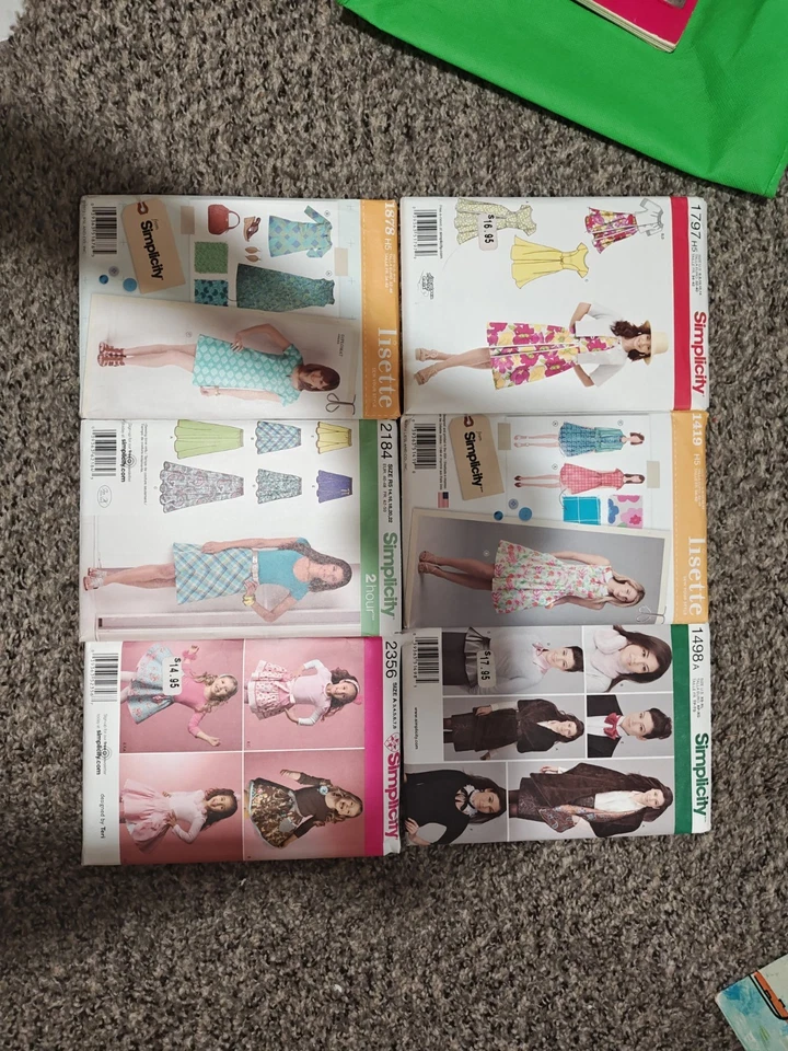 6 LOT Of Simplicity Sewing Patterns Childs 3-8 And Women's XS S M L XL 2XL(6-22) - Image 2 of 4