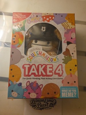 Collectible Squishmallows Take 4 Card Game + Benny The Bigfoot Plush - Brand New