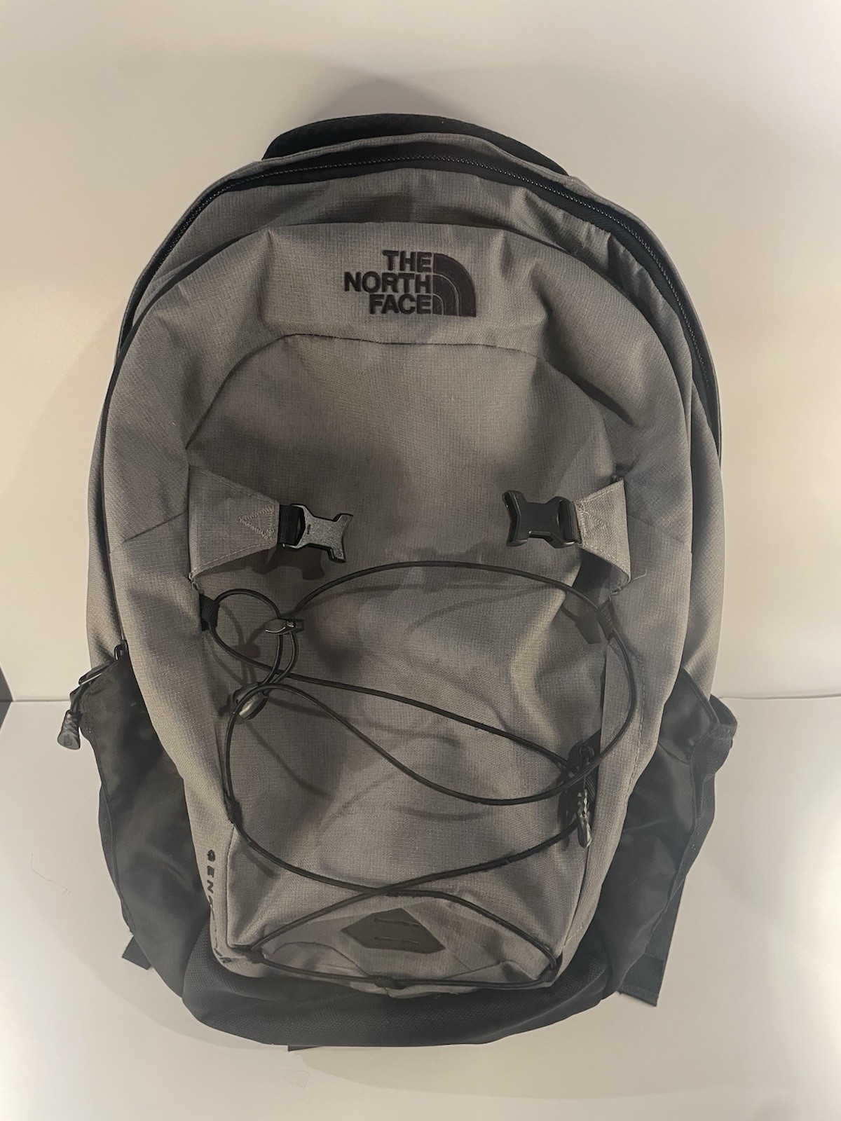 The North Face Backpack Gray Multi Zip Laptop Sch… - image 1