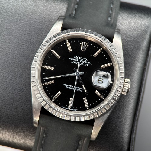 Rolex Datejust 16220 Black Dial Stainless Steel Automatic 36mm...