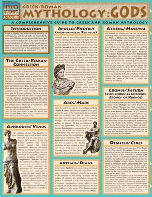 Mythology: Greek/Roman Gods (Quickstudy: Academic) - Pamphlet - VERY GOOD