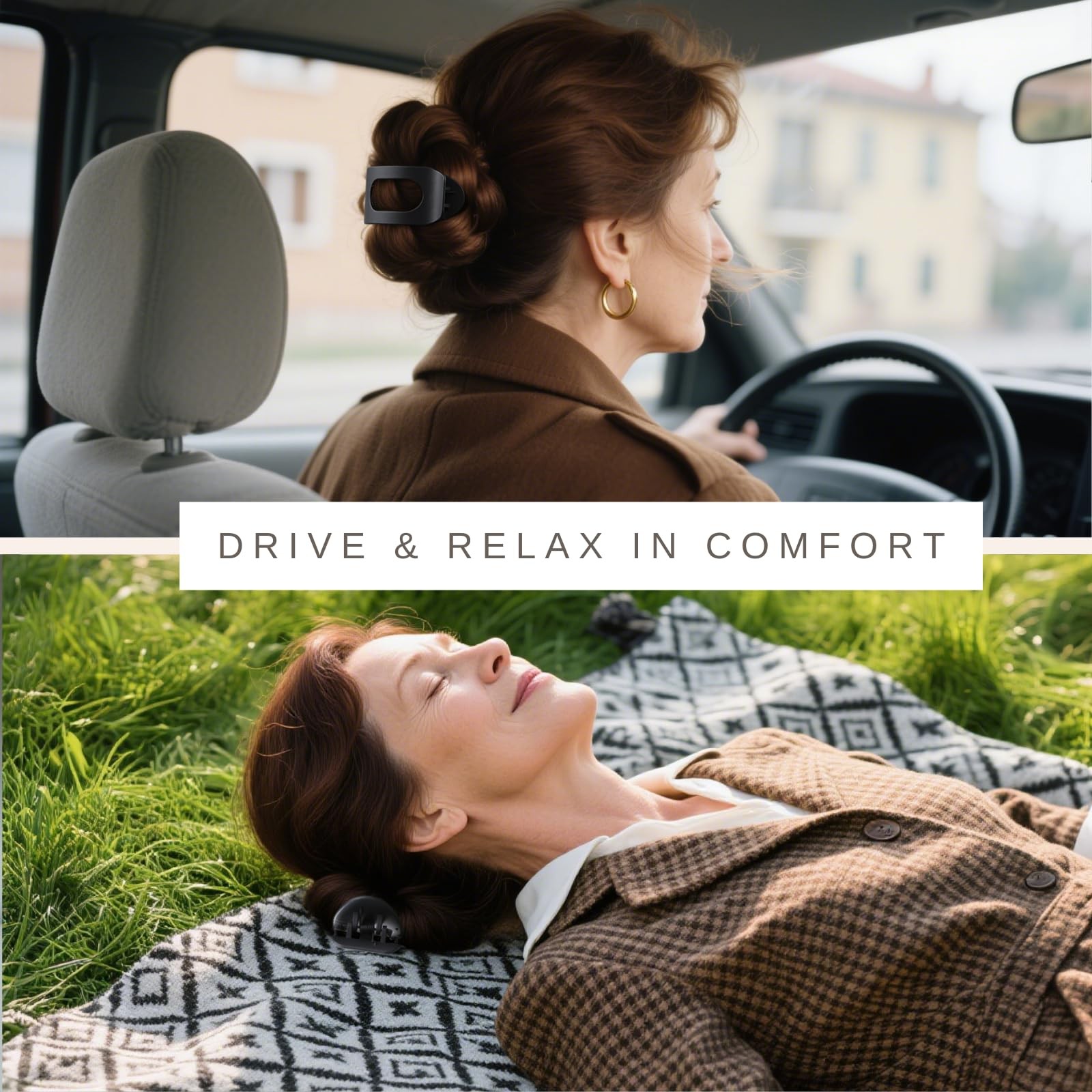 8 Pack Flat Hair Clips for Women – Large Matte Rectangle No-Slip Claw Clips S...