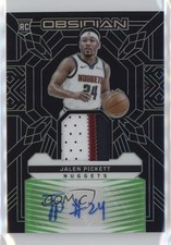 2023 Panini Obsidian Electric Etch Green 25/25 Jalen Pickett #RJI-PKT Auto 1dt9