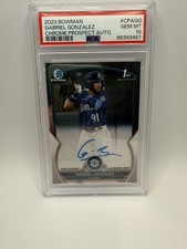 2023 Bowman Chrome Prospect Autographs Gabriel Gonzalez #CPA-GG PSA-10 RC, AUTO