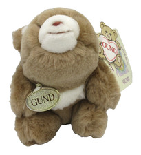 GUND vintage tan light brown "Snuff" Snuffles teddy bear 7" NWT 1980