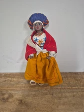Vintage ECUADOR OLGA FISCH Costume Doll Woman  10".